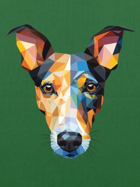 Glatte Foxterrier-Hunderasse buntes Aquarell