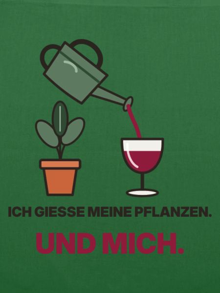 Gießen mit Wein und Grün