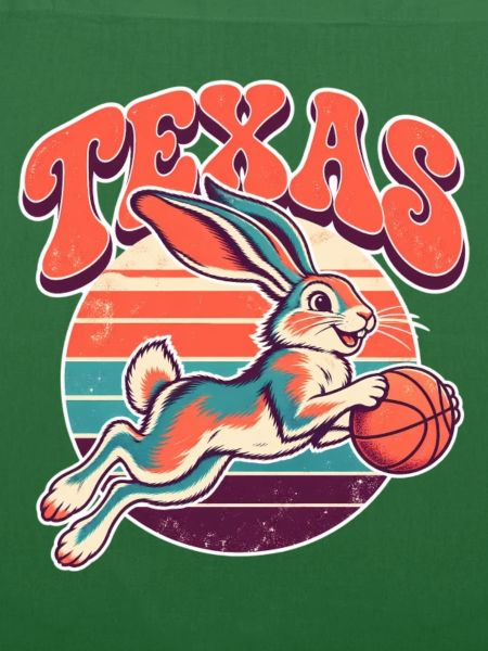 Texas Hase Retro Basketball