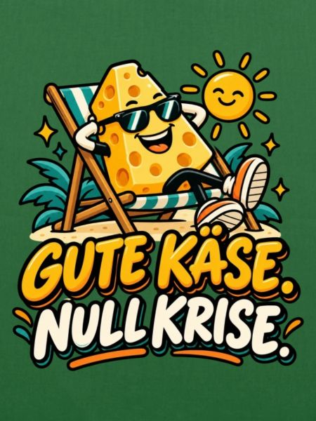 Käse am Strand: Sonnenspaß Spruch