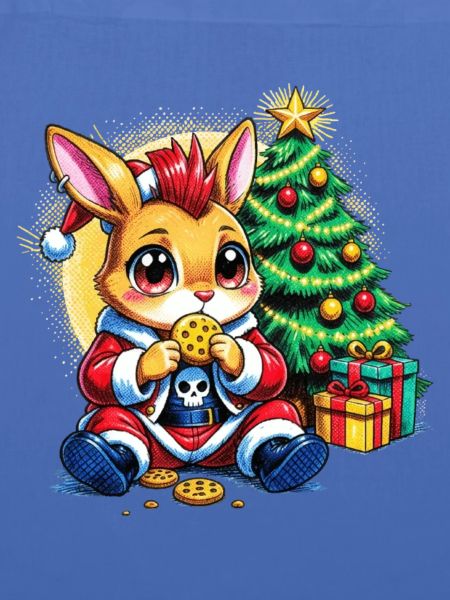 Weihnachtsbunny mit Keksen