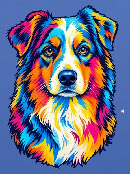 Bunter Australian Shepherd – Pop-Art-Aussie-Hund