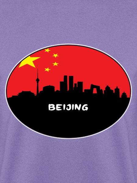 Peking-China-Flaggen-Skyline-Schattenbild-Reise