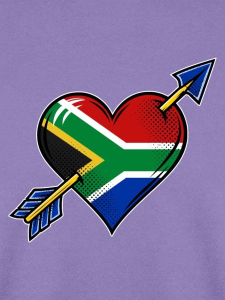 Südafrika Flagge Herz mit Pfeile