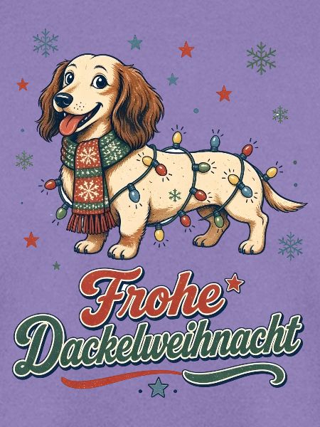 Frohe Dackelweihnacht – Retro Dackel