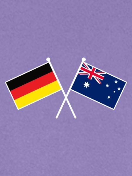 Deutschland & Australien Flaggen - Freundschaft