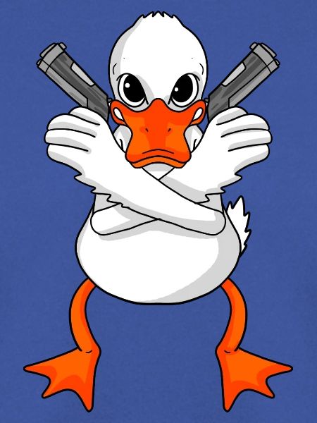 Ente mit Pistole