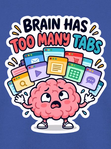 Gehirn mit zu vielen Tabs
