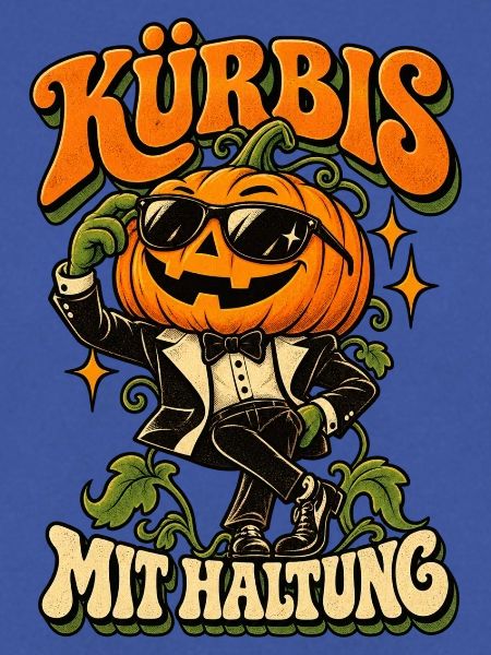 Kürbis mit Haltung – Halloween Stil