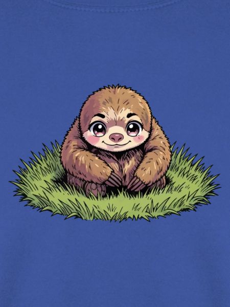 Fluffiger Faultier im Gras