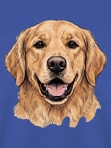Goldener Retriever Porträt Illustration