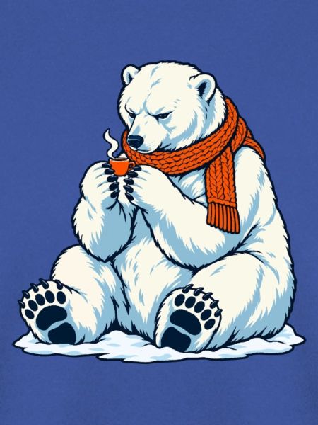 Eisbär mit Kaffeetassee - Teebecher