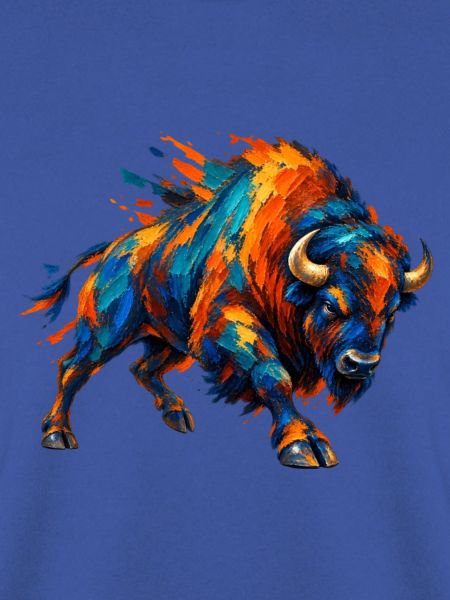 Chromatischer aufladender Bison
