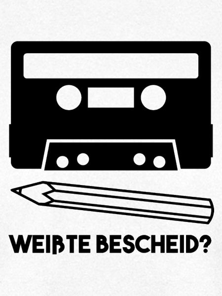 Kassette und Bleistift