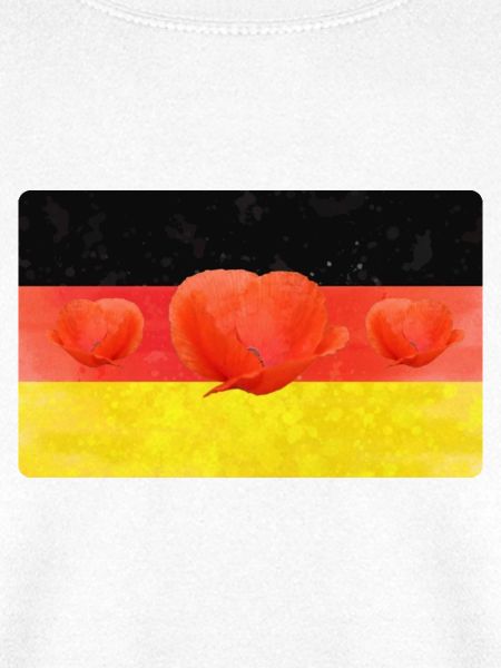 Deutschland Fahne mit Mohnblume