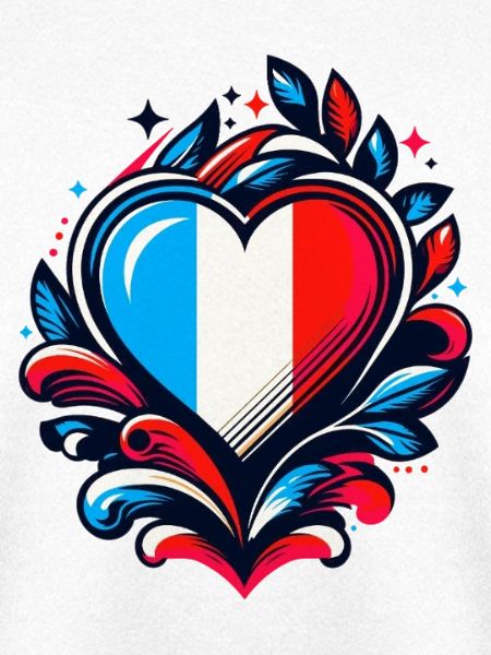 Heart French Flag