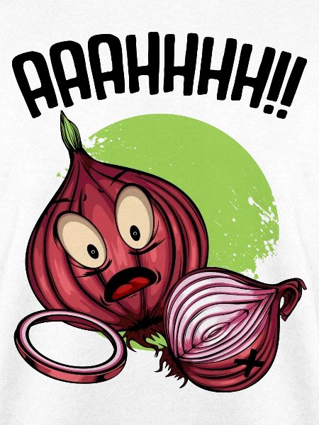Onion chaos neon illustration