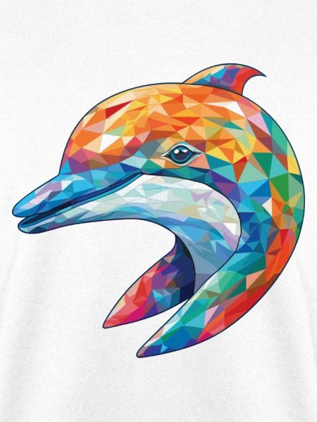 Delphin Bunte Aquarell-Tierillustration