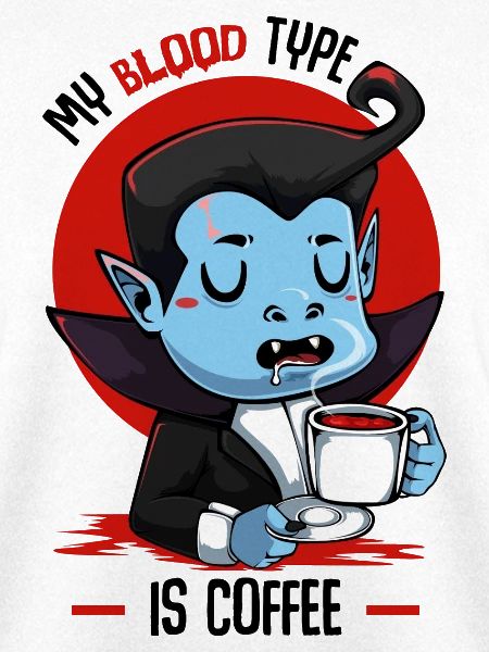 Blood Coffee Vampire Cartoon