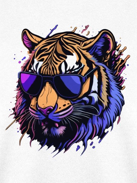Cooler Retro-Tigerkopf