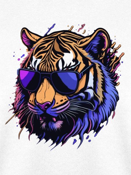 Cooler Retro-Tigerkopf