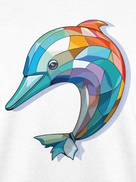 Delphin Bunte Aquarell-Tierillustration