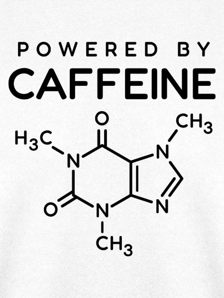 Angetrieben von Koffein-Chemikalieformel