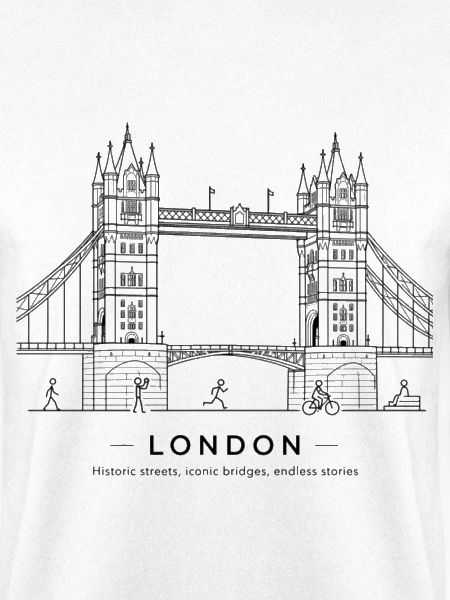 London — Tower Bridge Line Art
