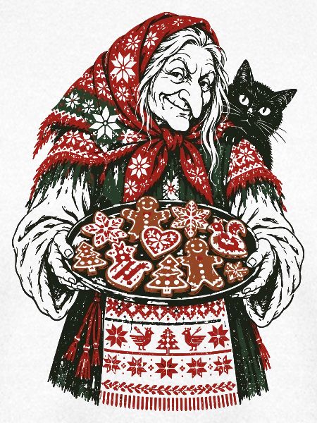 Weihnachts-Baba Yaga Lebkuchen-Design