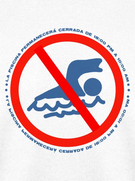 schwimmingpool verbotsschild spanien 