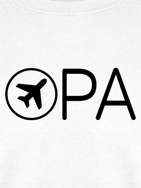 Opa mit Flugzeug – Schwarz
