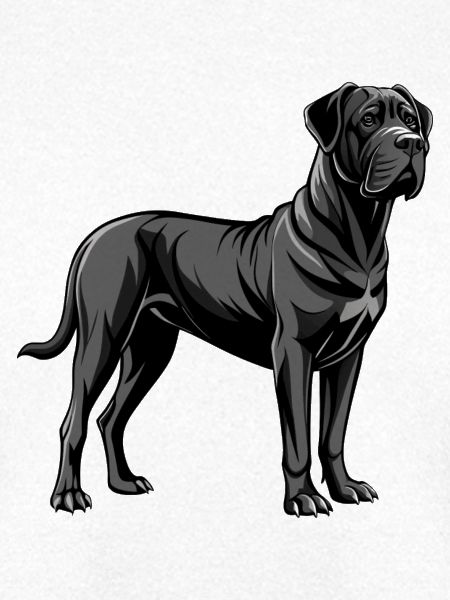 Englischer Mastiffhund stehend
