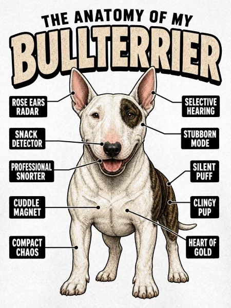 Lustiges Hundetraining Bullterrier Hundebesitzer