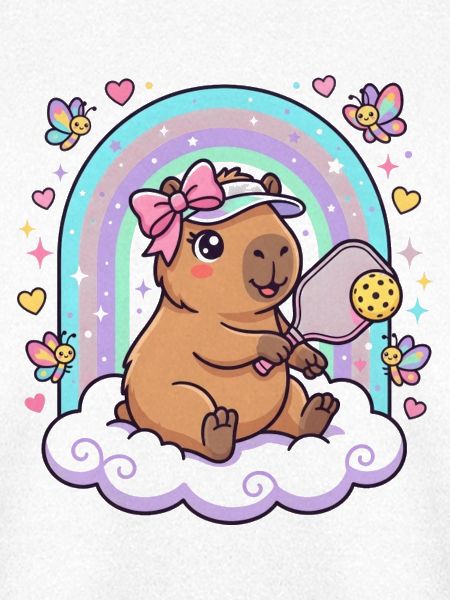 Kawaii Capybara Pickleball-Liebhaber