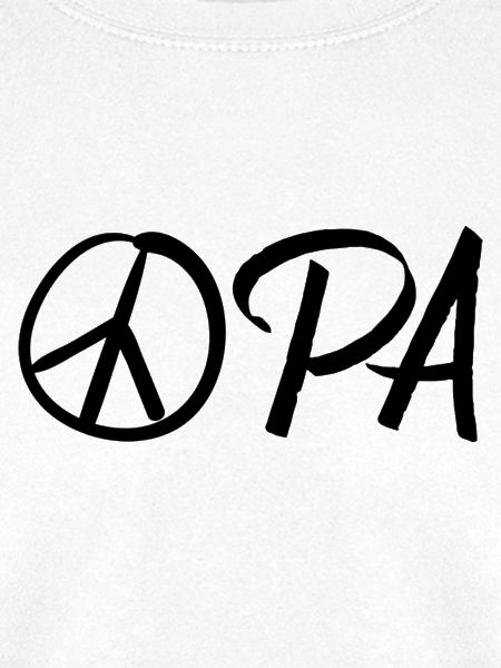 Opa mit Friedenszeichen – Schwarz