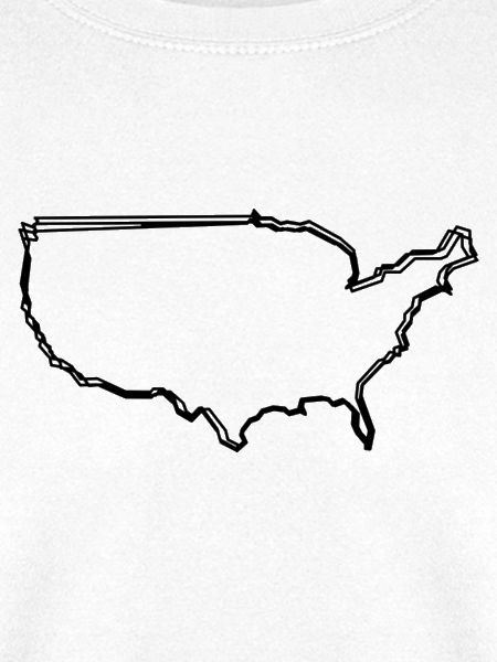 USA-Karte handgezeichnet