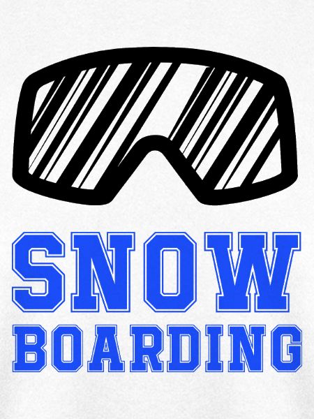 Snowboard Schriftzug Blau
