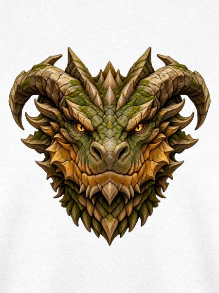 Steindrache – Mächtiger Drachenkopf aus Fels