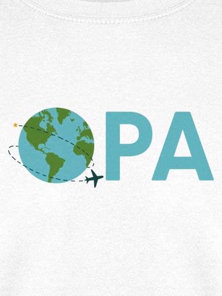 Opa mit Weltkugel – Hellblau