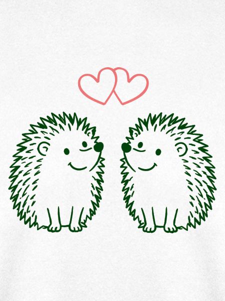 Herzchen-Igel Duo Liebesillustration