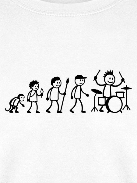  Evolution Drummer Strichmänchen Schlagzeug