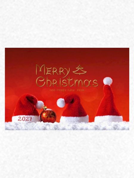 Frohe Weihnachten 2027 Hut-Trio