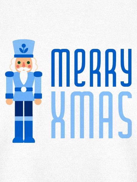 Merry Xmas Nussknacker blau