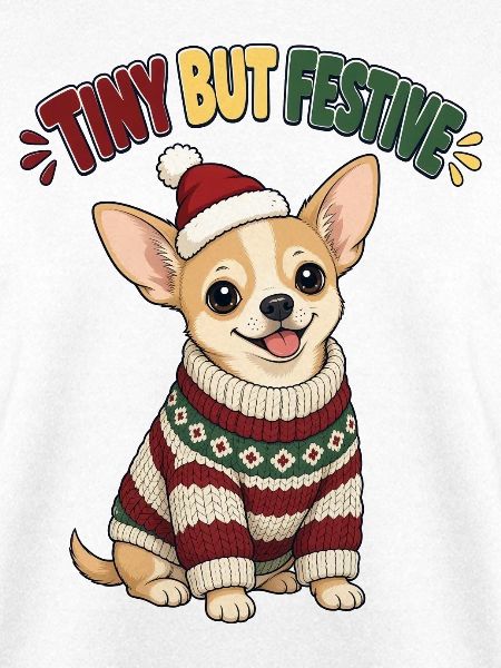 Tiny But Festive – Chihuahua Weihnachtsshirt