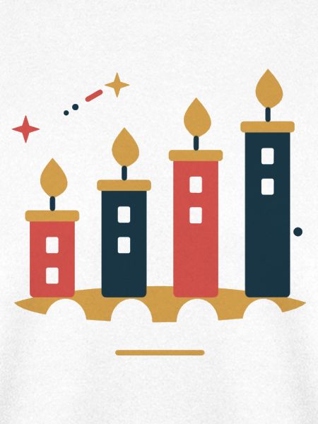 Adventstadt im Kerzenlicht – Weihnachtsmotiv
