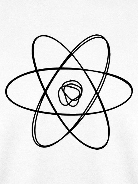 Atom handgezeichnet