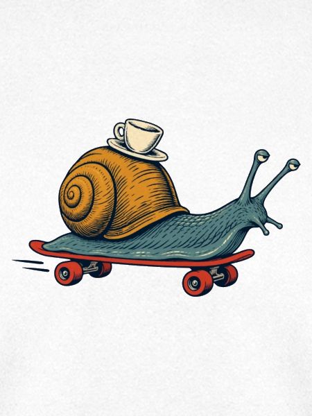 Skate-Schnecke mit Espresso