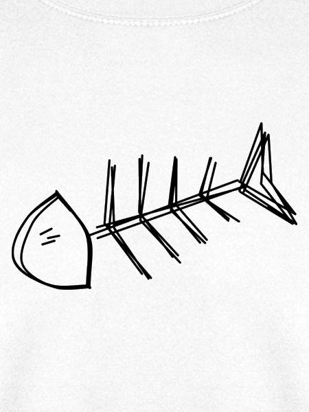 Fischgräte handgezeichnet