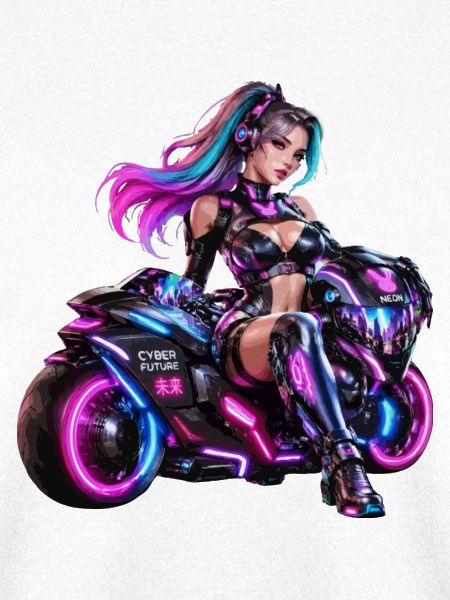 Cyber-Neon-Moto-Königin