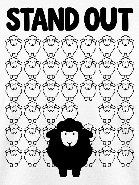 Schwarzes Schaf – Stand Out